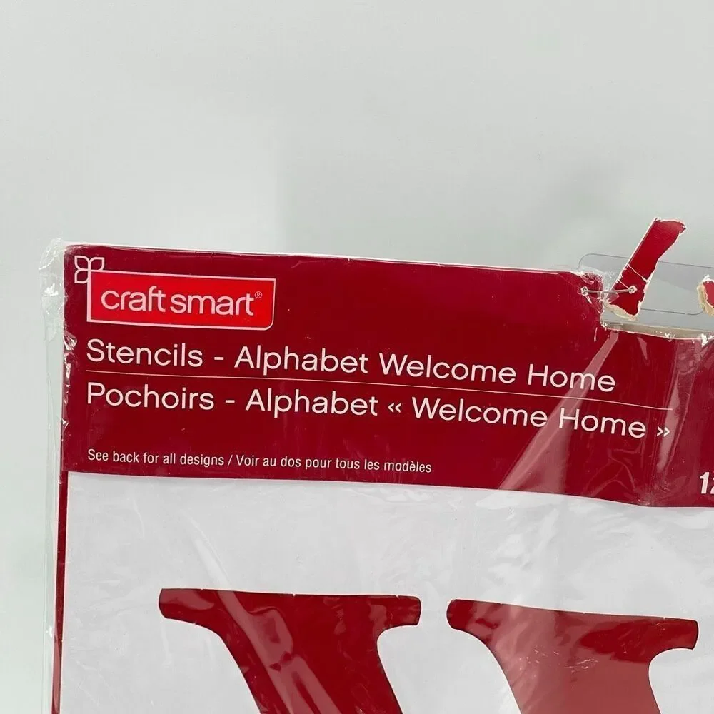 Craft Smart Alphabet Welcome Home Stencil Set 17-Piece 12x12 Inch Letters